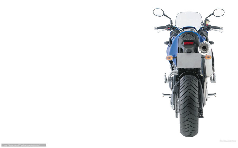 Blue Motorcycle Rear View — Neutral