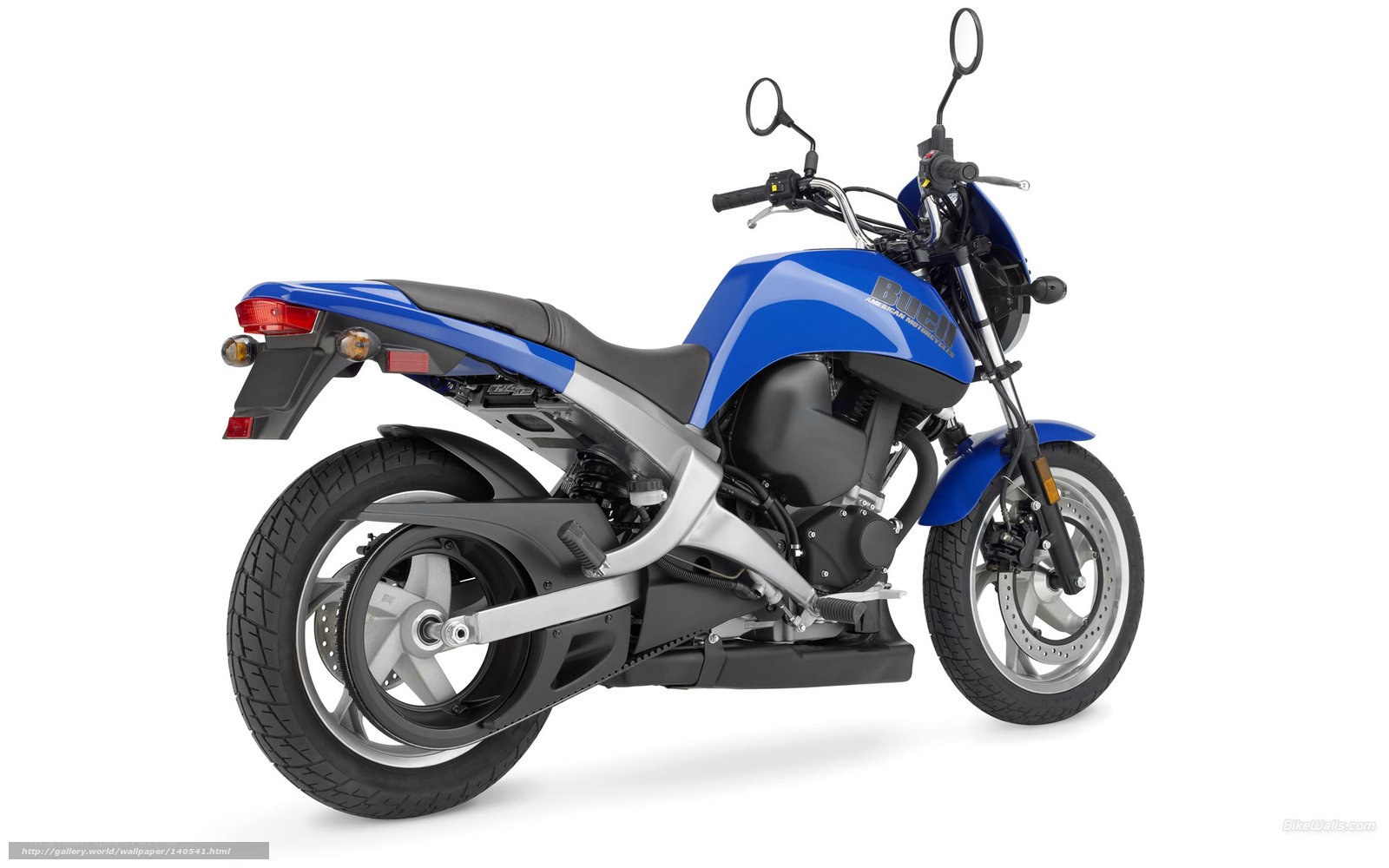 blue motorcycle side view
