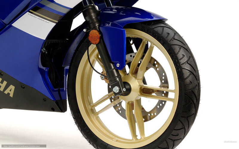Blue Motorcycle Wheel