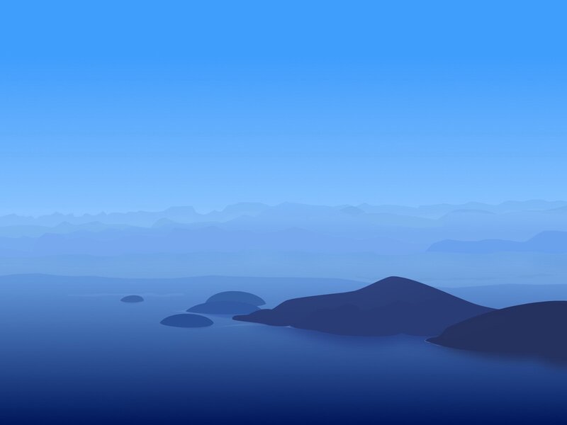 Blue mountain landscape
