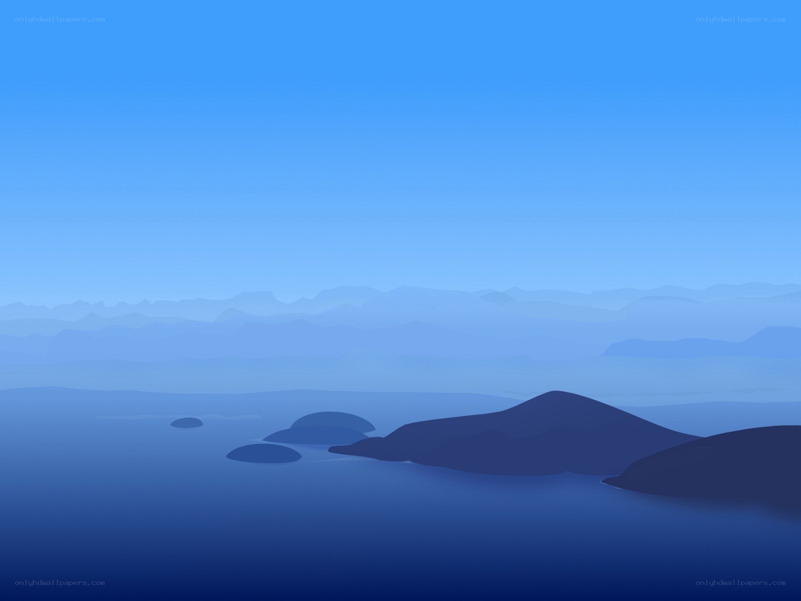 Blue mountain landscape