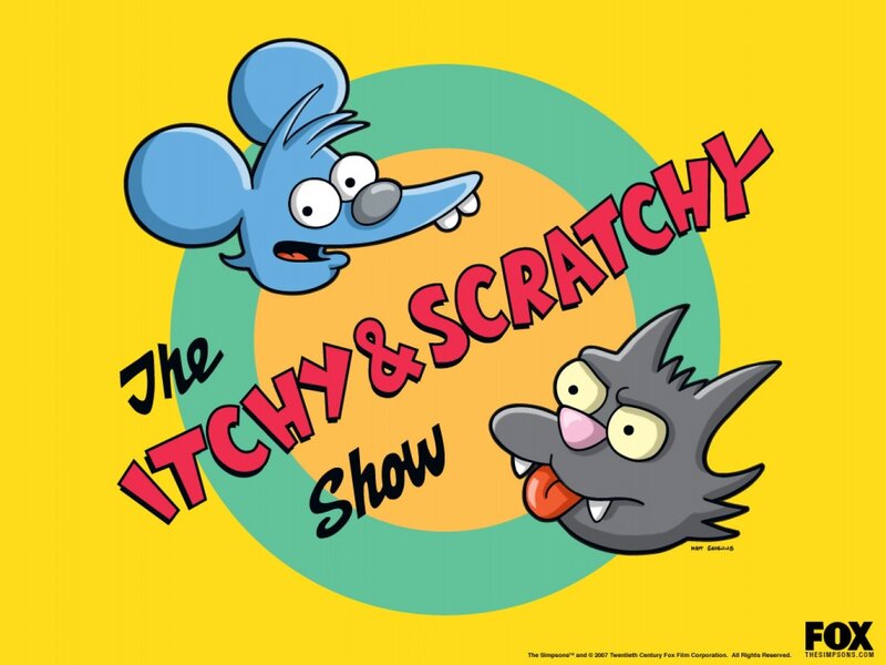 Blue Mouse and Gray Cat
