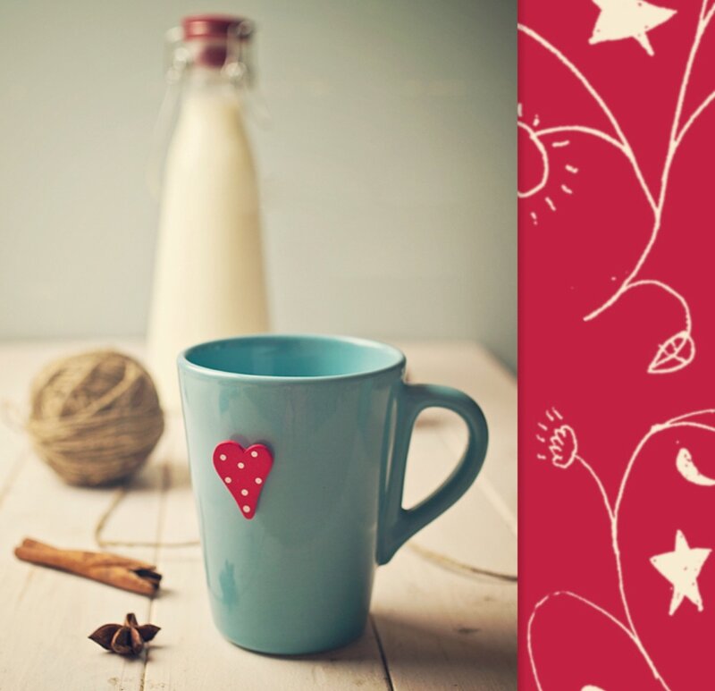 Blue Mug with Heart