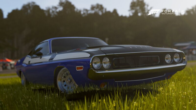 Blue Muscle Car — Calm, Afternoon, 3d Render