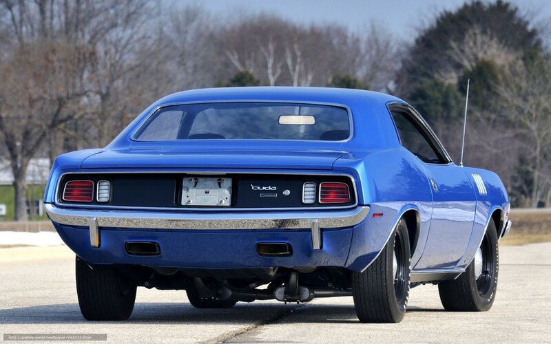 Blue Muscle Car — Calm, Winter, Photograph