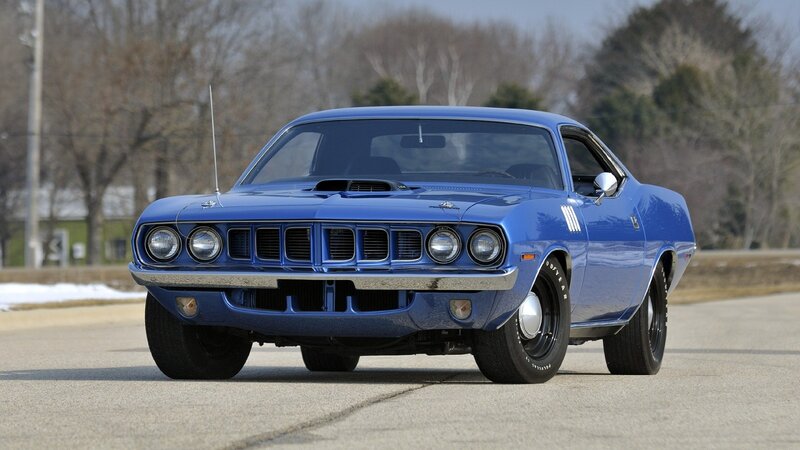 Blue Muscle Car — Calm, Winter