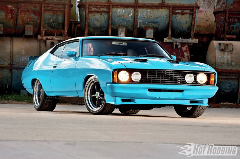 Blue Muscle Car — Cyan