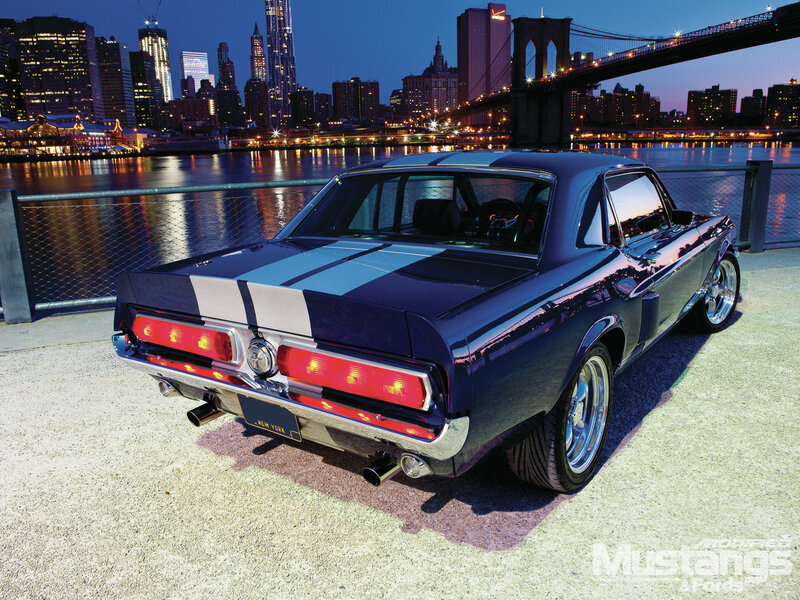 Blue Muscle Car — Dramatic, Night, Photograph