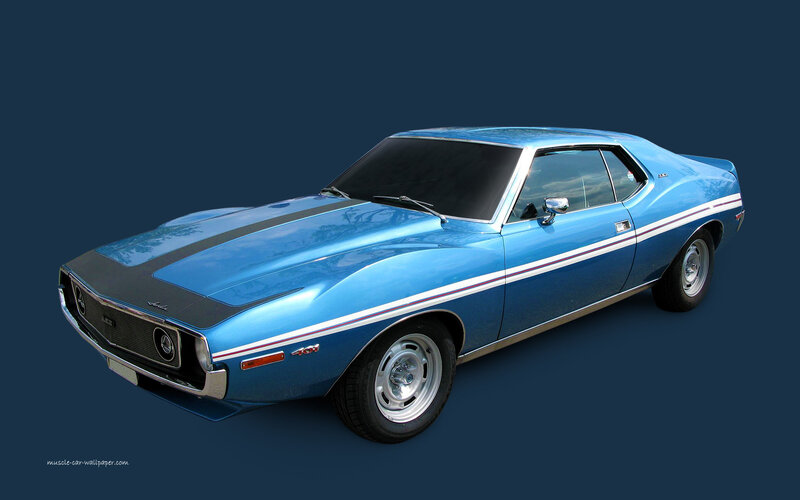Blue Muscle Car — Dramatic, Photograph