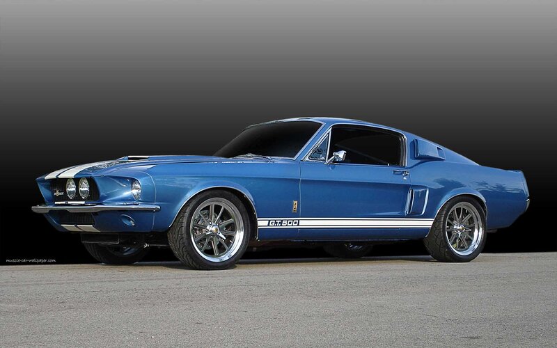Blue Muscle Car — Dramatic, Photograph, Wheels