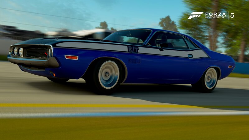 Blue Muscle Car — Dynamic, Afternoon, 3d Render