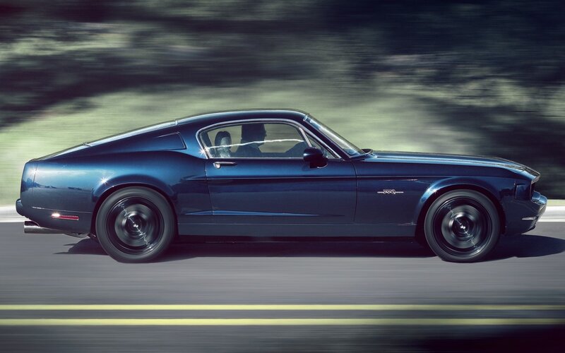 Blue Muscle Car — Dynamic, Afternoon, Photograph, Road, Driver