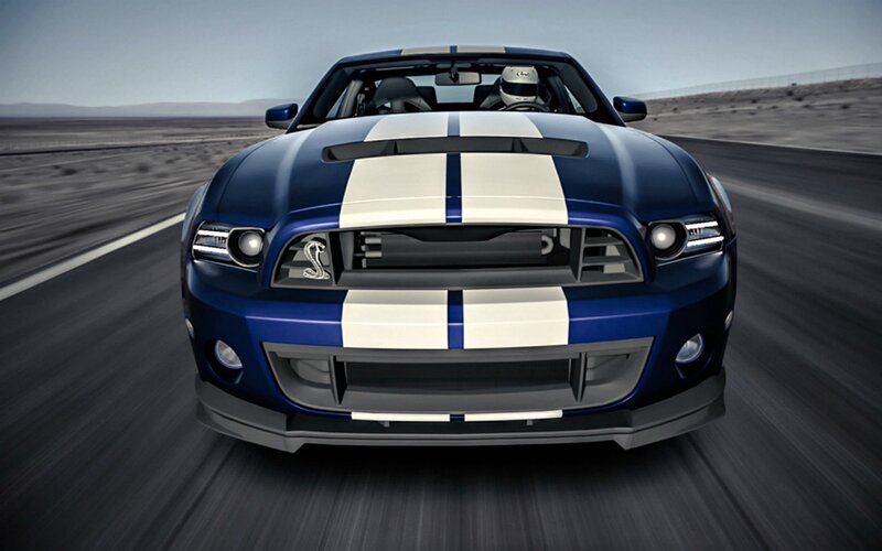 Blue Muscle Car — Dynamic, Photograph, Driver, Race Track