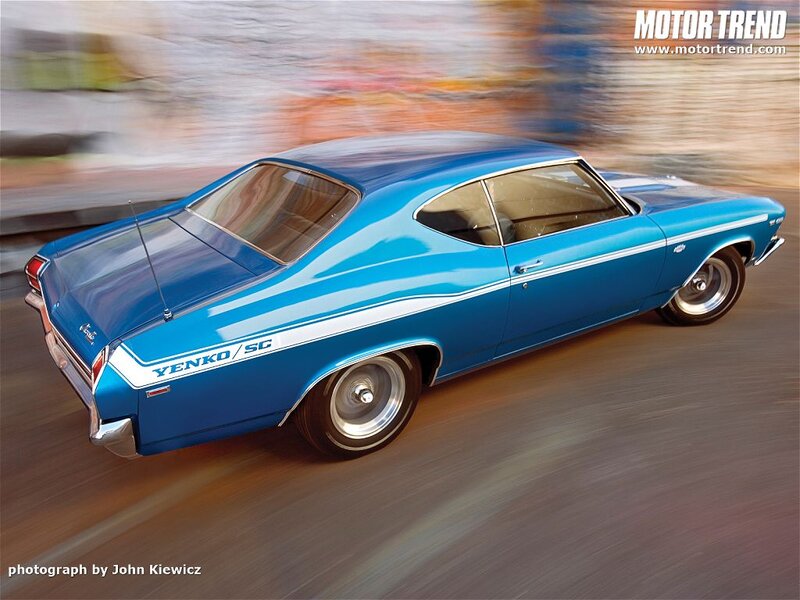 Blue Muscle Car — Dynamic, Photograph, Road
