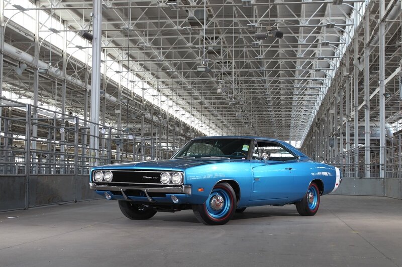 Blue Muscle Car — Industrial