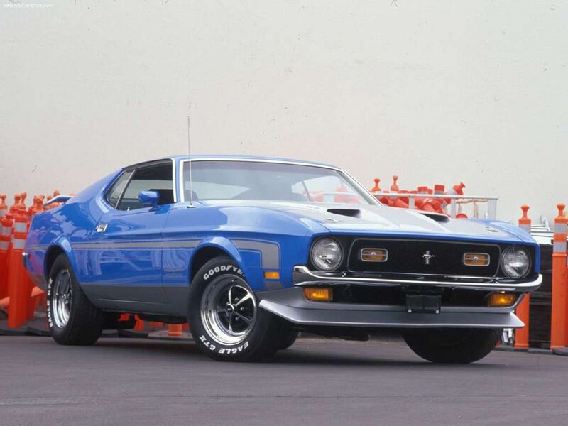 Blue Muscle Car — Neutral, Photograph, Cones