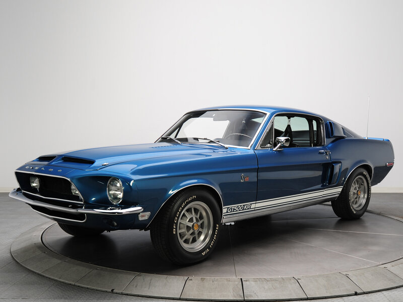 Blue Muscle Car — Neutral, Photograph, Rotating Platform
