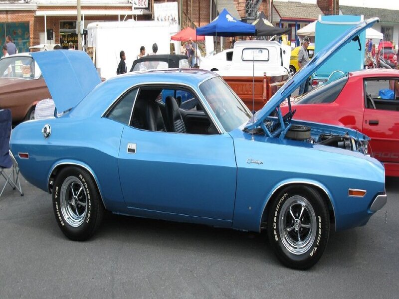 Blue Muscle Car — Outdoor, Afternoon