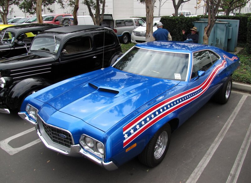 Blue Muscle Car — Outdoor