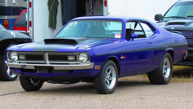 Blue Muscle Car — Purple