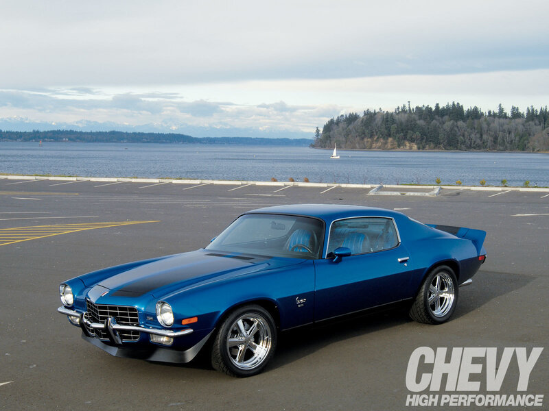 Blue Muscle Car — Serene, Afternoon