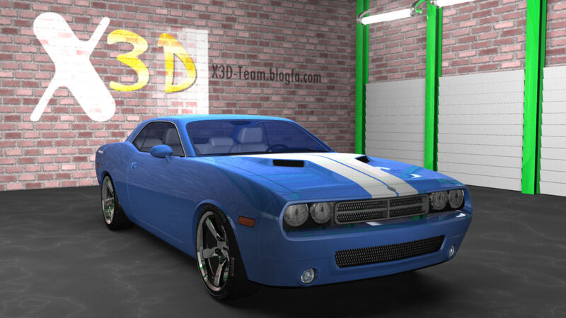 Blue Muscle Car