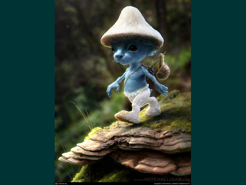 Blue Mushroom Creature