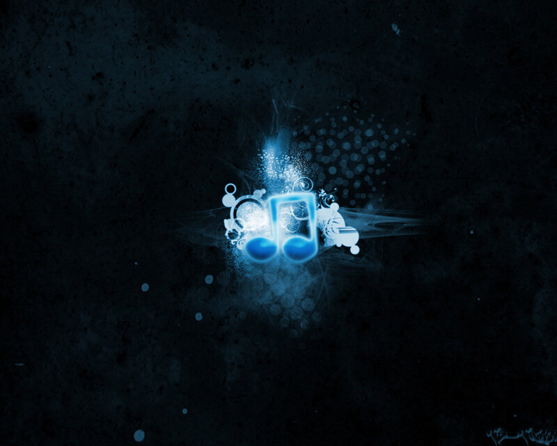 blue music note design