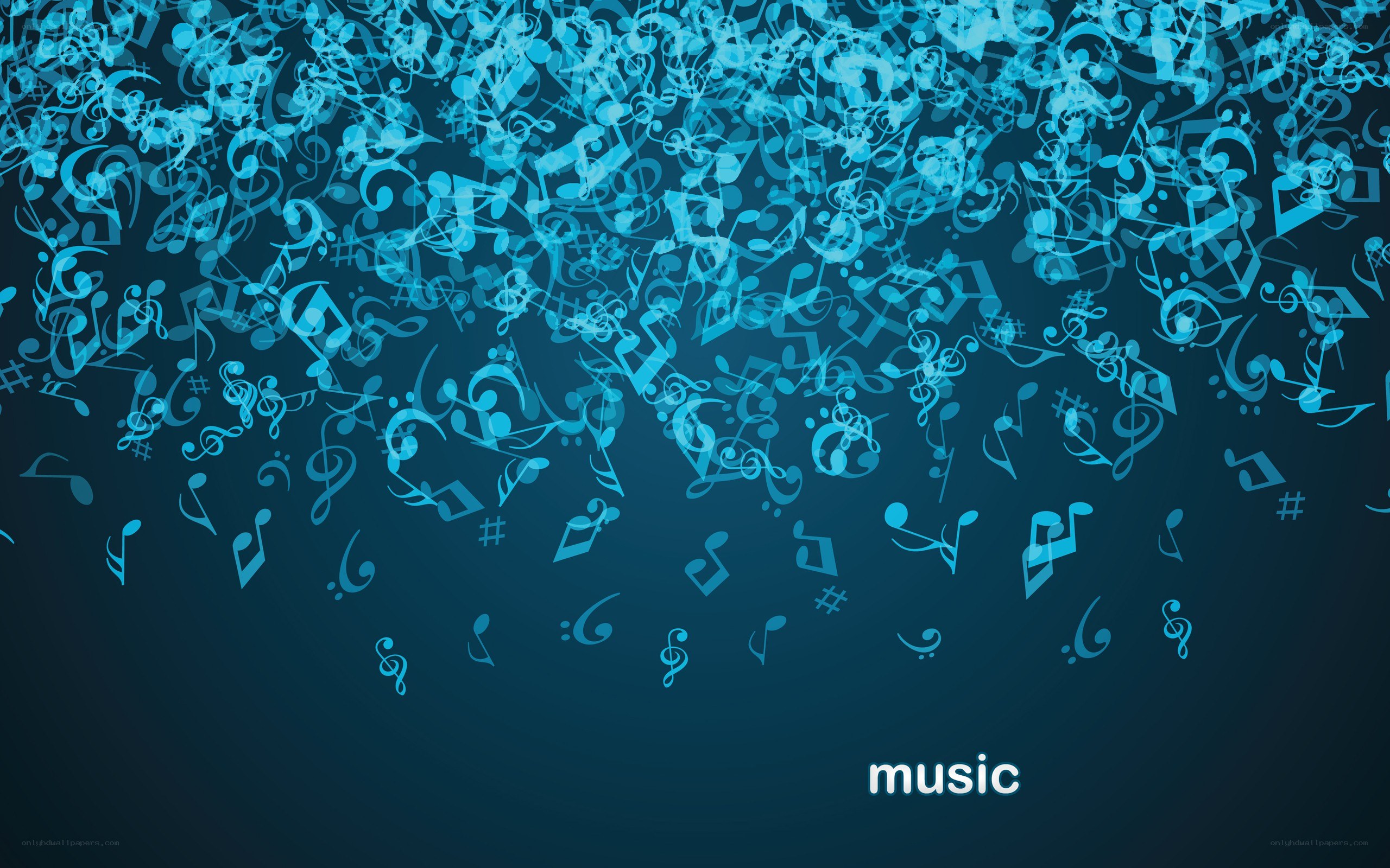 blue music notes background
