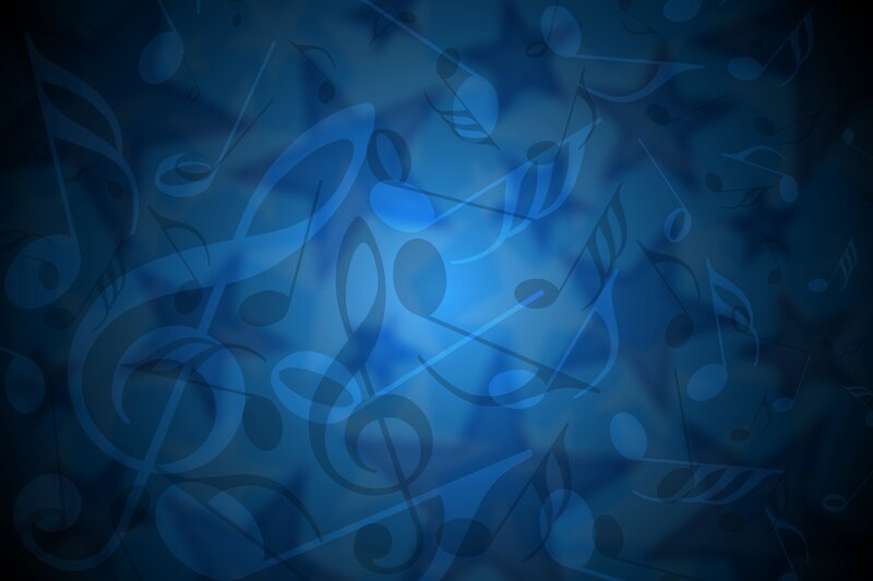 blue music notes background