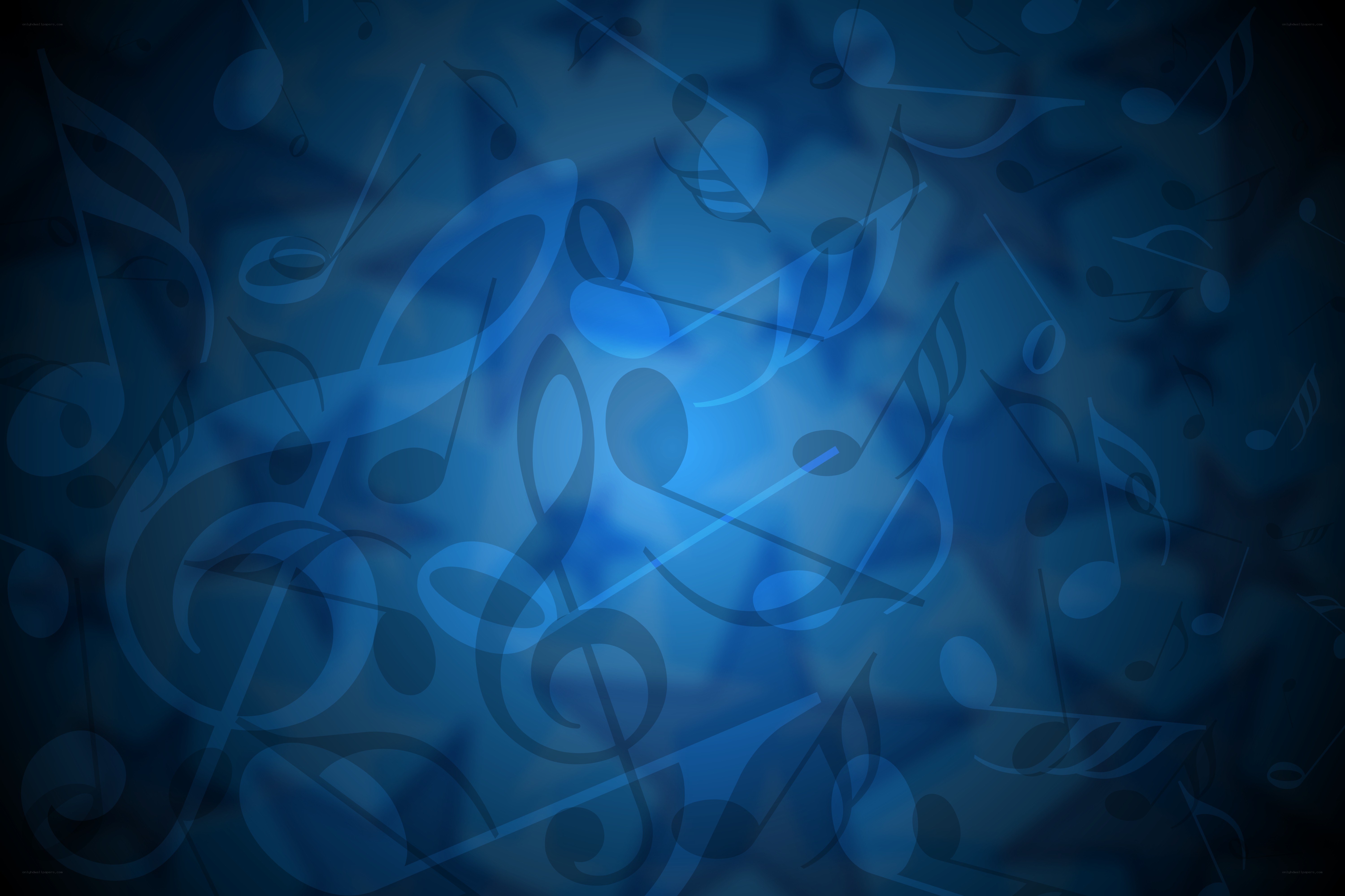 blue music notes background