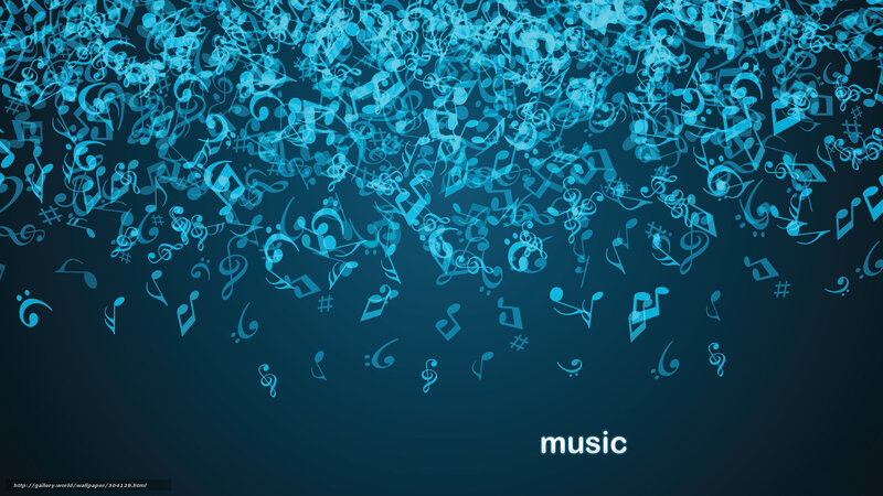 blue music notes background