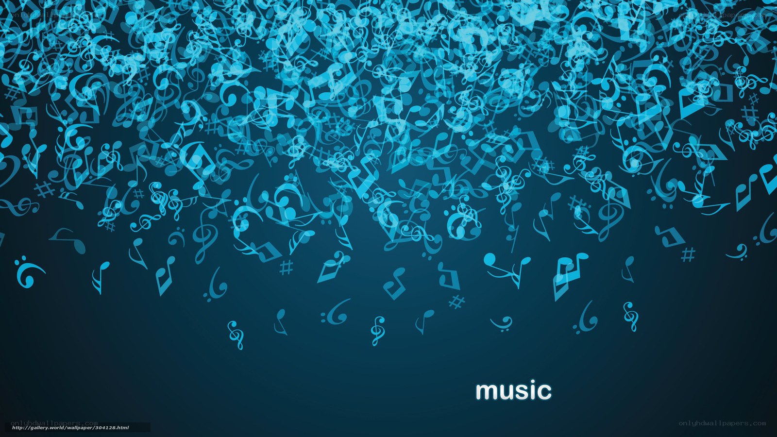 blue music notes background