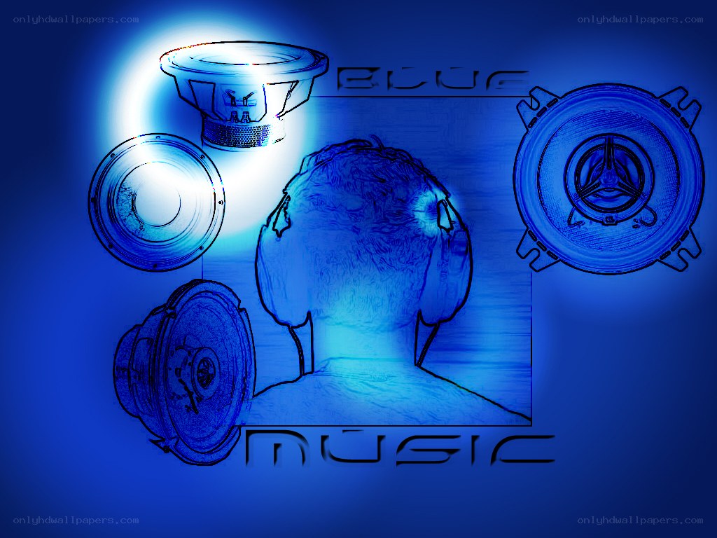 blue music speaker design