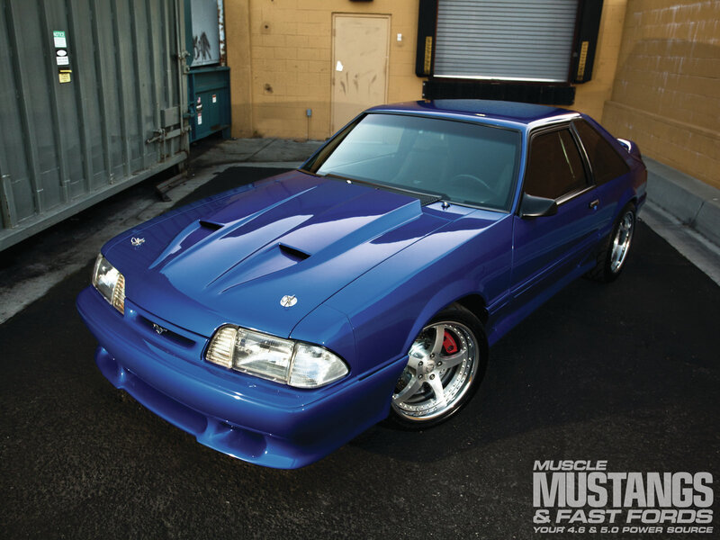 Blue Mustang Car — Dramatic, Photograph