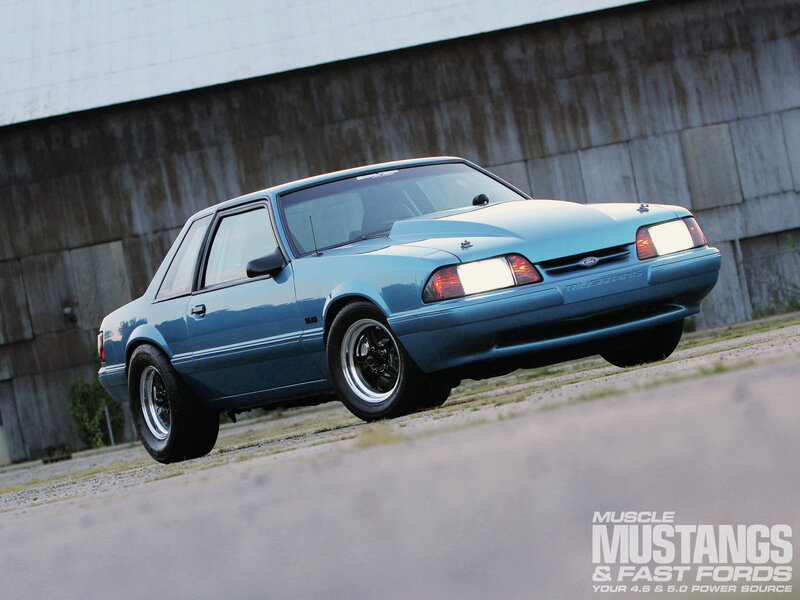 Blue Mustang Car — Dramatic, Sunset, Photograph, Building