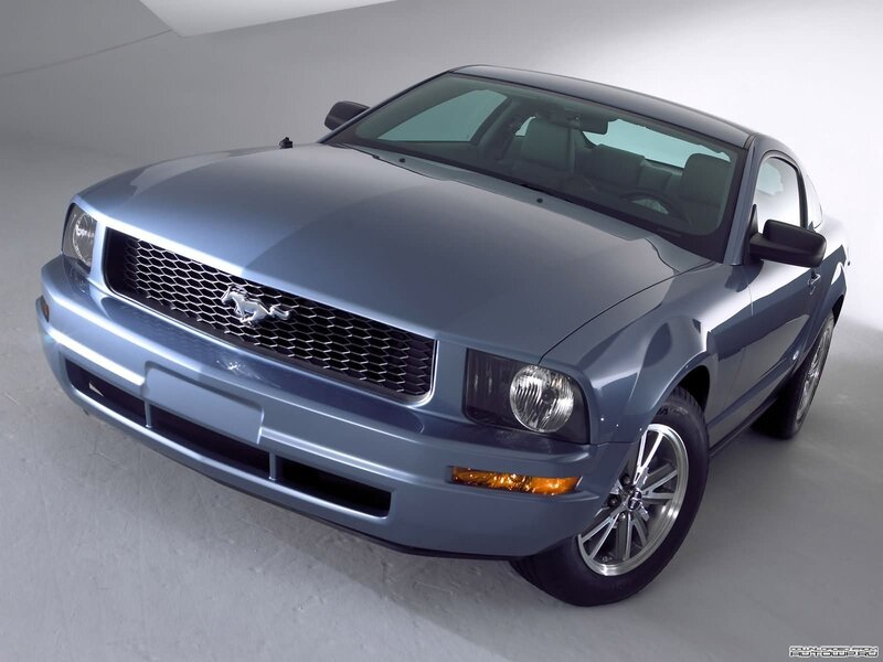 Blue Mustang Car — Gray