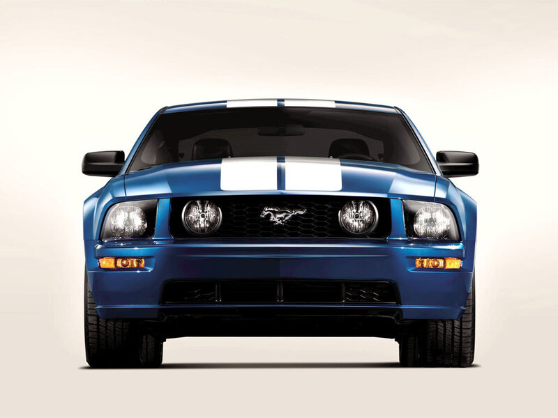 Blue Mustang Car — Neutral, Photograph