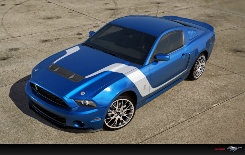 Blue Mustang Car — Neutral