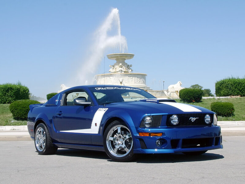 Blue Mustang Car — Serene