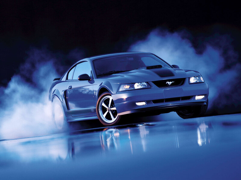 Blue Mustang Car