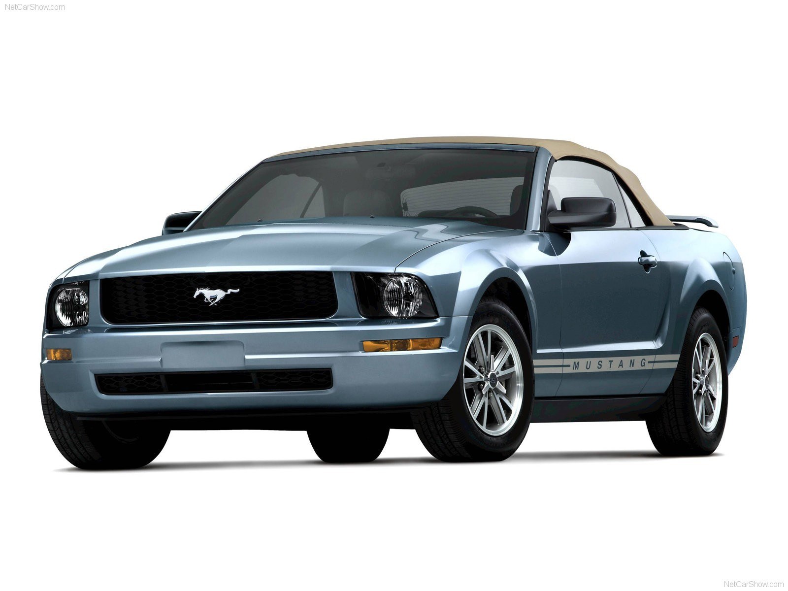 blue mustang convertible