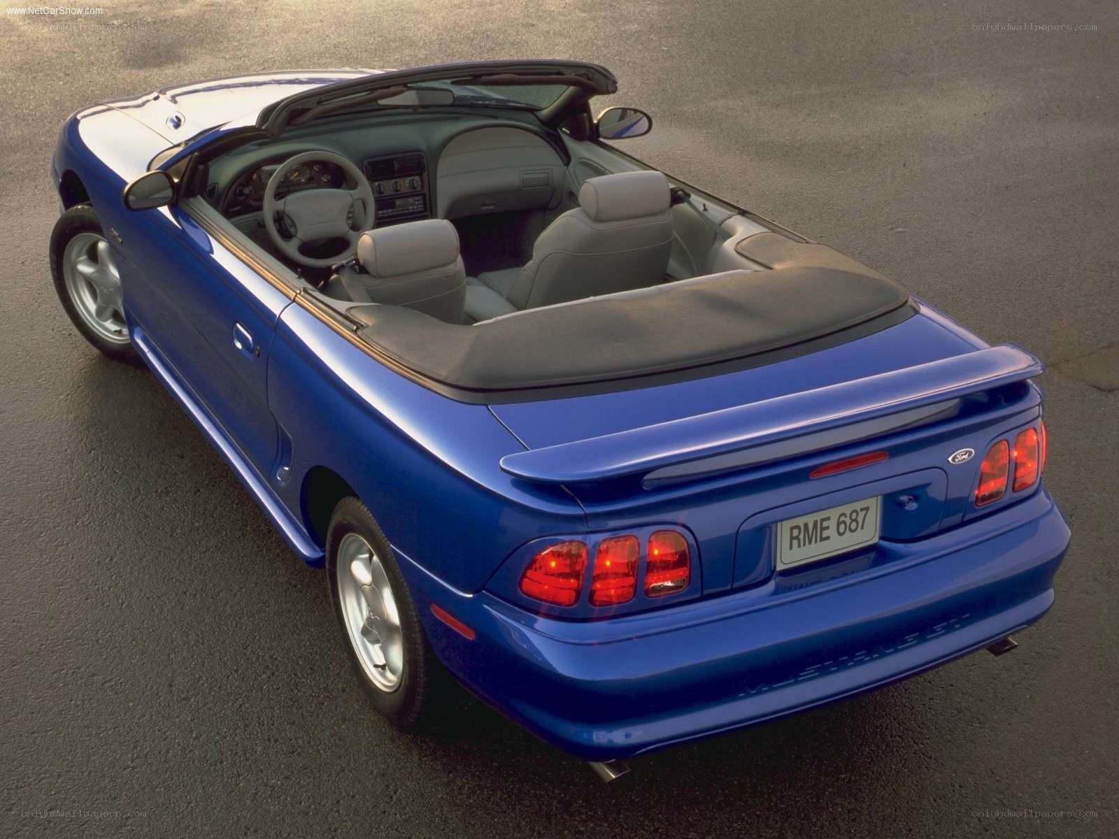 blue mustang convertible