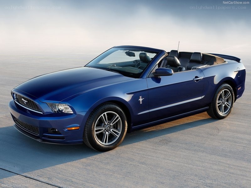 blue mustang convertible
