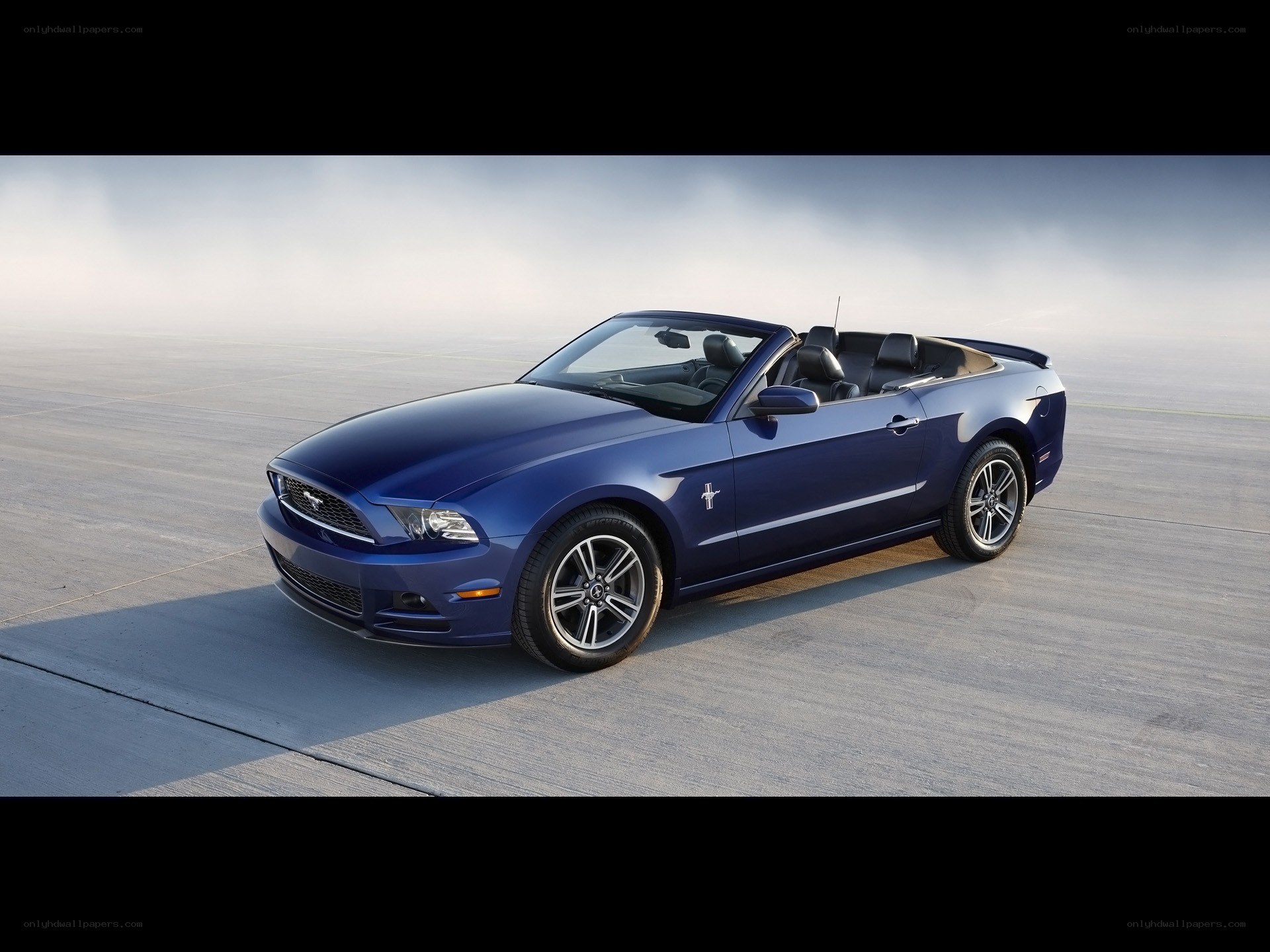 blue mustang convertible