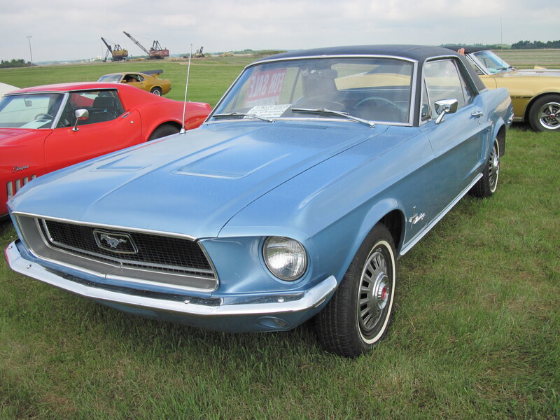 Blue Mustang Convertible — Outdoor