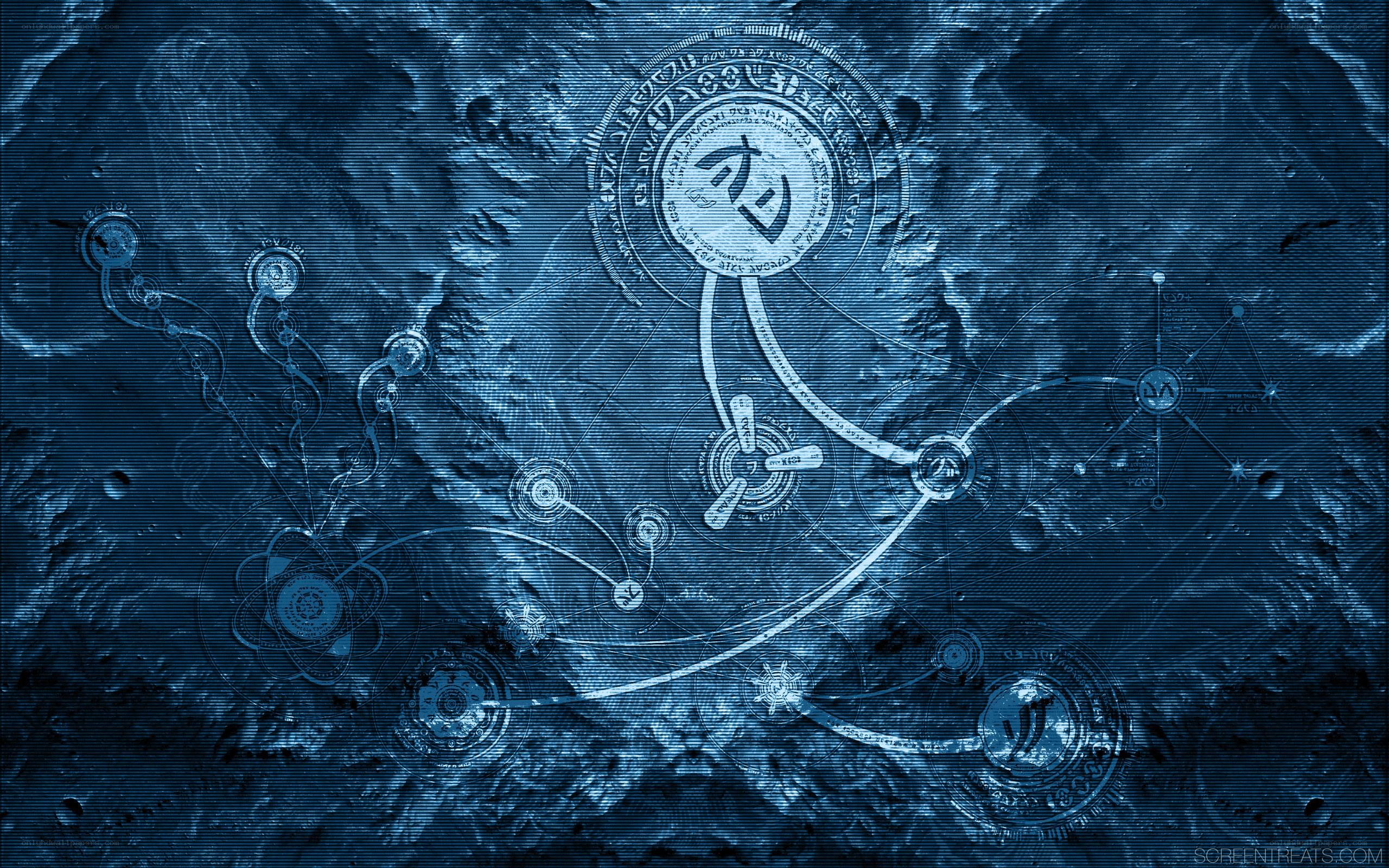 blue mystical diagram