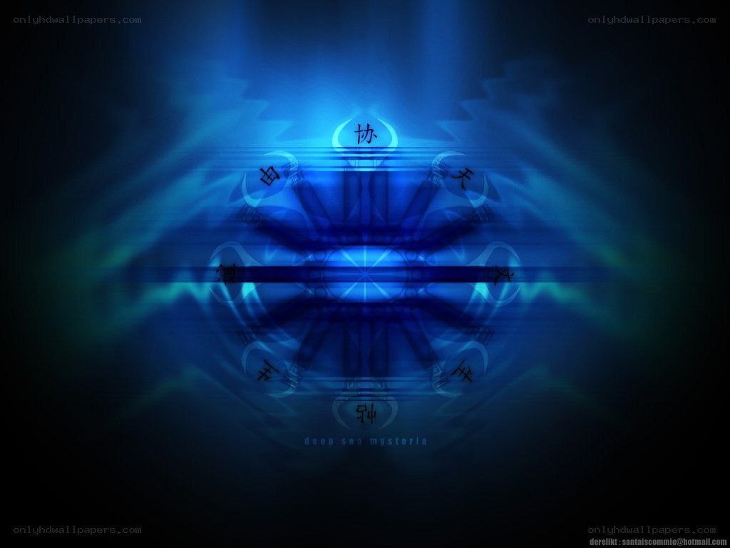 blue mystical symbol design