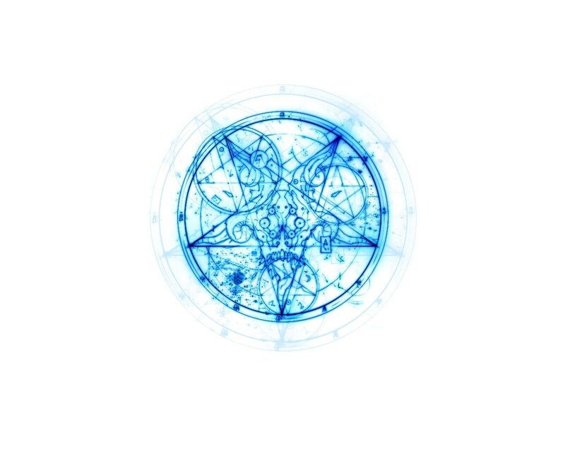 blue mystical symbol design
