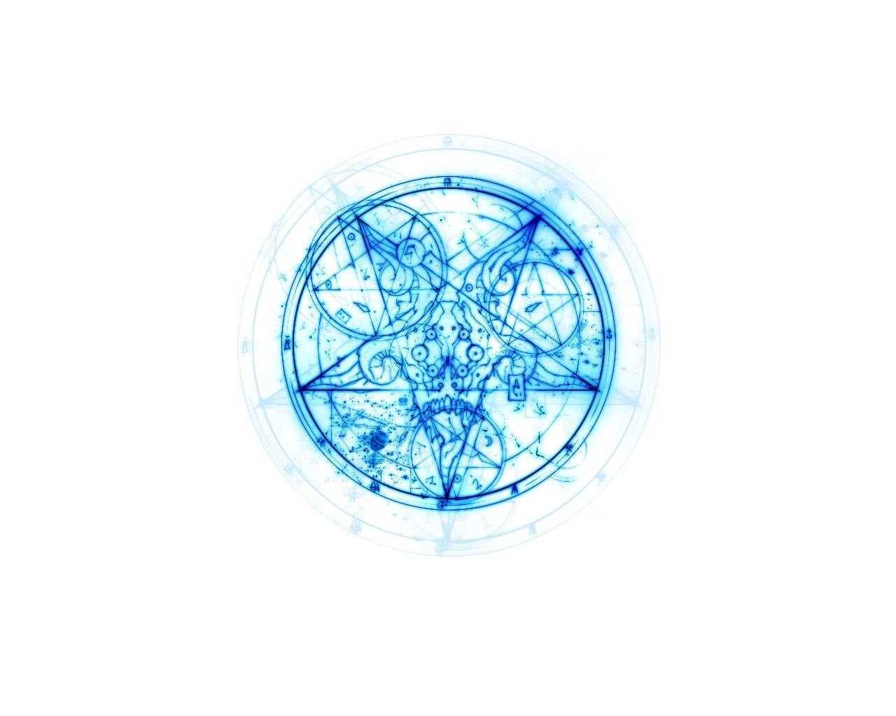 blue mystical symbol design